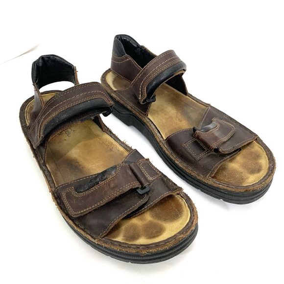 Naot Sandals Men\'s 12 Brown Lappland Buffalo Leather EU 45 Straps Sued main image 4